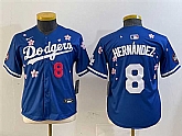 Youth Los Angeles Dodgers #8 Enrique Hernandez Royal 2025 Tokyo Series Limited Stitched Jersey,baseball caps,new era cap wholesale,wholesale hats